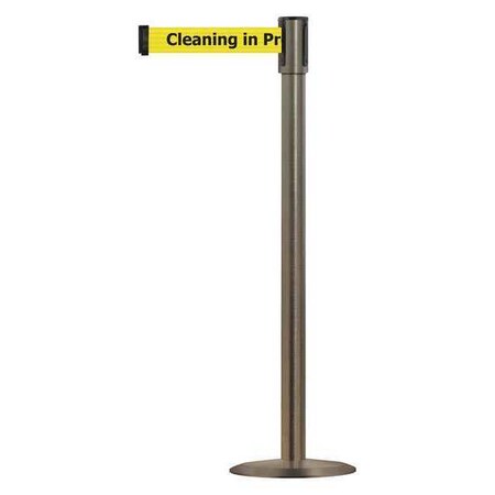 Barrier Post W/ Belt,38 In. H,Metal Base