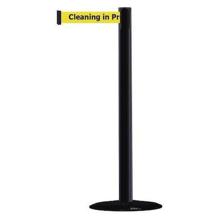 Barrier Post With Belt,PVC,Black