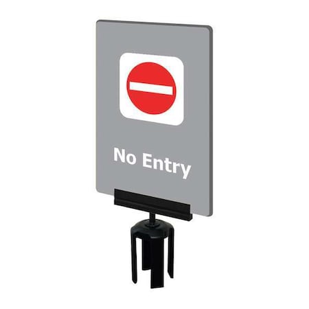Acrylic Sign,Gray,No Entry