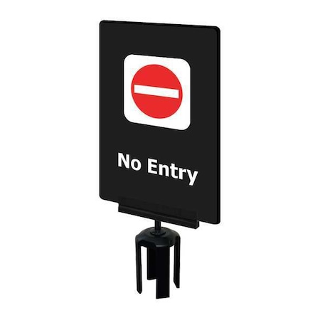 Acrylic Sign,Black,No Entry