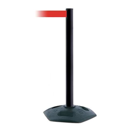 Barrier Post With Belt,7-1/2 Ft. L,Red