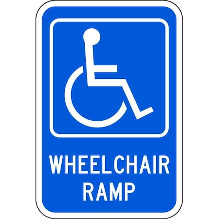 Handicap Parking Sign,Ramp,18X12,HIP