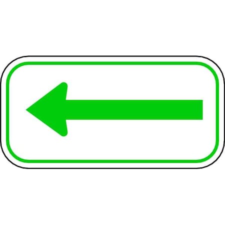 Sign,Arrow Pictogram,Green,6X12,HIP