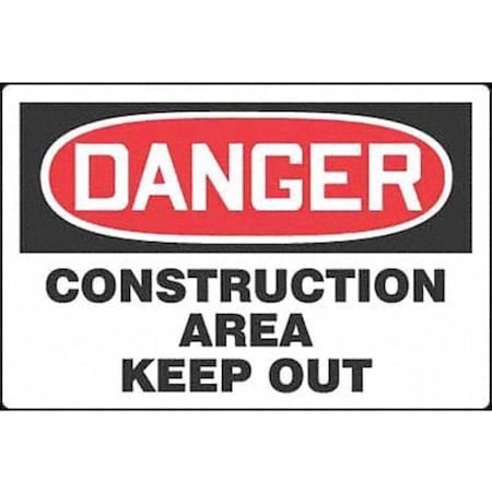 Danger Sign, 24 In Height, 36 In Width, Plastic, Rectangle, English