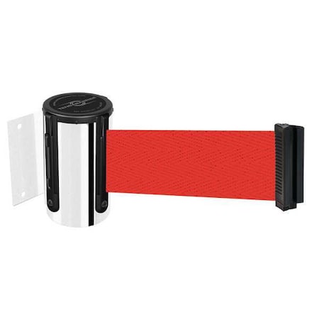 Belt Barrier, Chrome,Belt Color Red