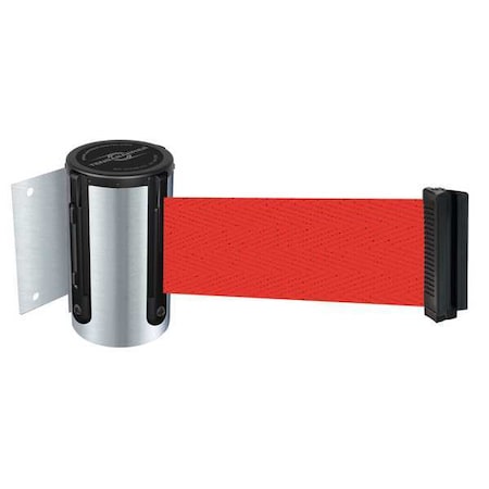 Belt Barrier, Chrome,Belt Color Red