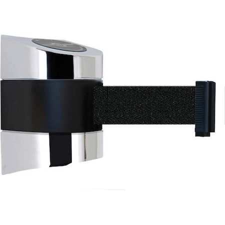 Belt Barrier, Chrome,Belt Color Black