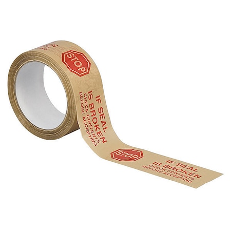 Carton Sealing Tape,Tan/Red,2In X 55Yd