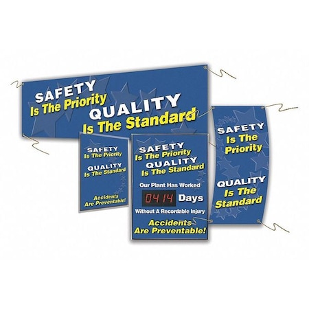 Safety Reminder Sign, 28 Height, 20 Width, English