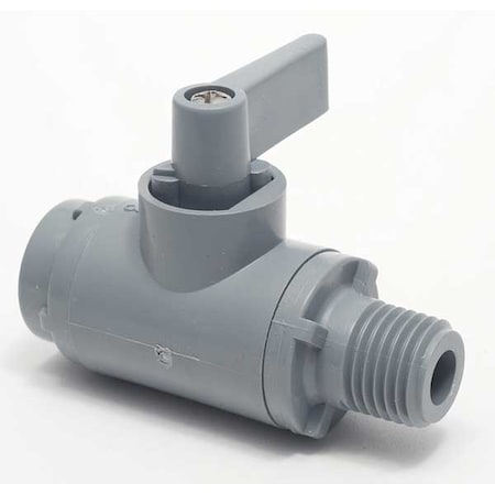 1/8 FNPT X MNPT PVC Ball Valve Inline