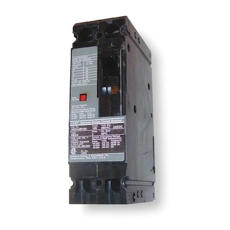 Molded Case Circuit Breaker, 90 A, 480V AC, 2 Pole, Lug In Panelboard Mounting Style, HED4 Series