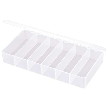 Compartment Box With 6 Compartments, Plastic, 1 3/8 In H X 4 In W