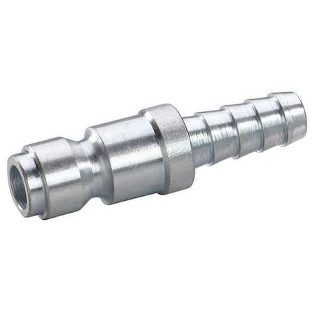 Coupler Plug,Hose Barb,1/4,Steel