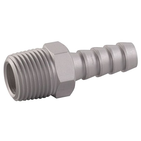 Hose Barb,3/8 In Barb,3/8 In MNPT,Alum