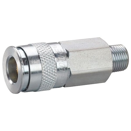 Coupler Body,(M)NPT,3/8,Brass/Steel