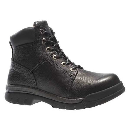Size 7-1/2 Men's 6 In Work Boot Steel Work Boot, Black