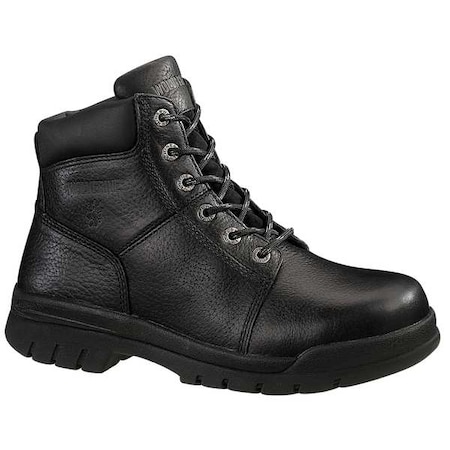 Size 10-1/2 Men's 6 In Work Boot Steel Work Boot, Black