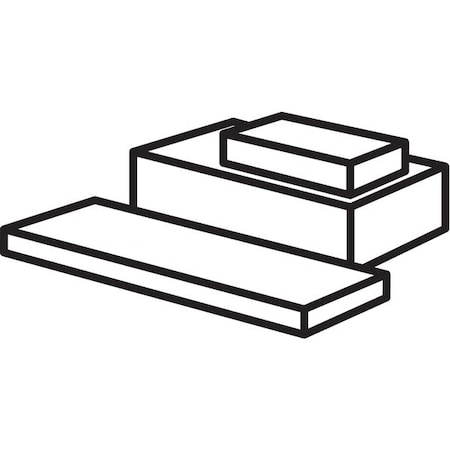 White PTFE Rectangle Stock 12 L X 0.5 W X 0.750 Thick