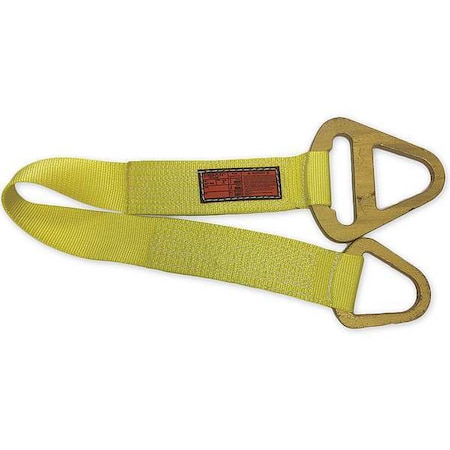 Synthetic Web Sling, Triangle And Choker, 3 Ft L, 4 In W, Nylon, Yellow