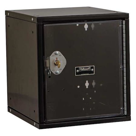 Box Locker, 11 5/16 In W, 12 In D, 12 11/16 In H, (1) Tier, (1) Wide, Black