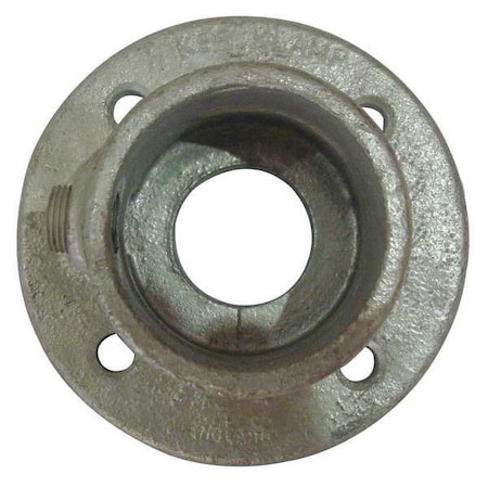 Structural Pipe Fitting, Base Flange, Cast Iron, 0.75 In Pipe Size, 50000 Lb Tensile Strength
