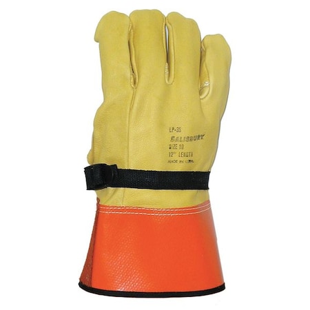 Elec. Glove Protector,9-1/2,Yel/Org,PR