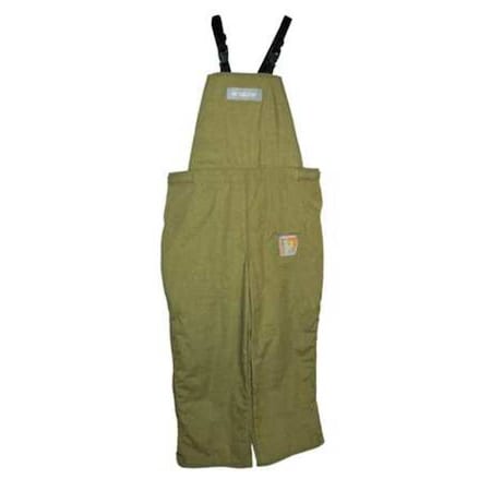 Arc Flash Bib Overall,HRC4,Green,2XL