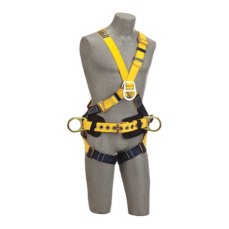 Full Body Harness, Crossover Style, S, Repel(TM) Polyester, Yellow