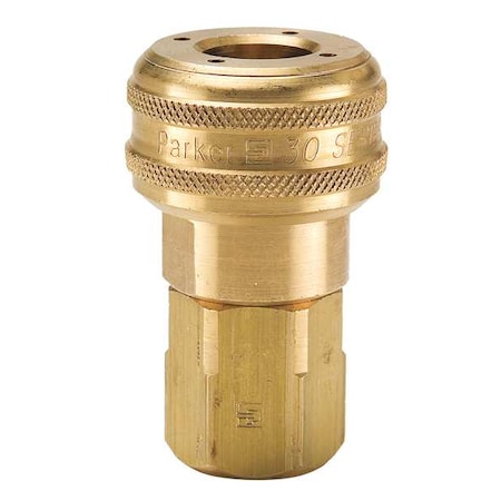 Coupler Body,Brass,FNPT,3/8 In. Pipe