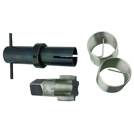 Free-Running Helical Insert Repair Kit, Helical Inserts, 2 1/4-8, Plain Stainless Steel, 4 Inserts