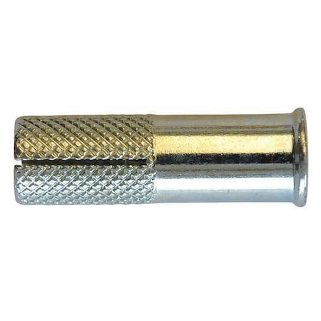 Sup-R-Drop Flanged Coil Thread Anchor, 1/2 Dia, 1-9/16 L, Steel Zinc Plated, 25 PK