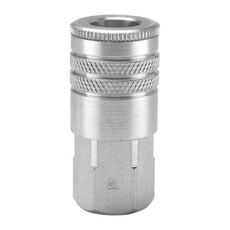 Quick Connect Hose Coupling, Sleeve Lock, 1/4-18 Thread Size