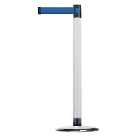 Barrier Post With Belt,Metal,13 Ft. L