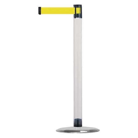 Barrier Post With Belt,Metal,7-1/2 Ft. L