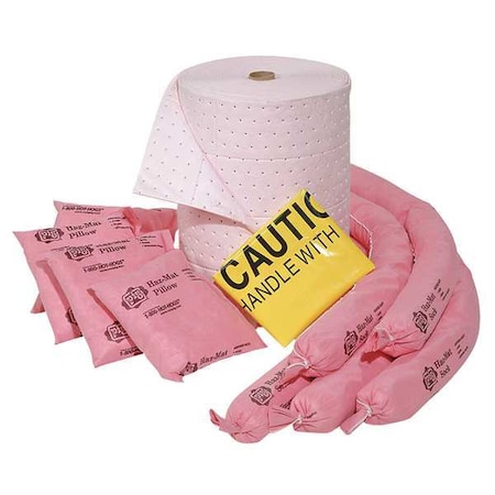 Spill Kit Refill, Chem/Hazmat, Pink