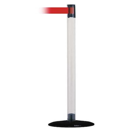 Barrier Post With Belt,13 Ft. L,Red