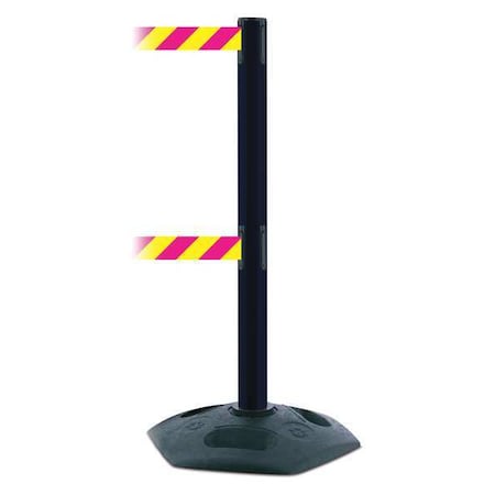 Barrier Post With Belt,38 In. H,13 Ft. L