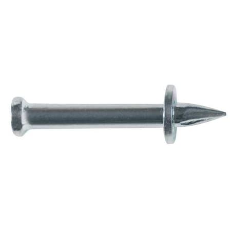 Hammer Drive Pin Nail Drive Anchor, 9/64 Dia., 1-1/4 L, Steel Zinc Plated, 100 PK