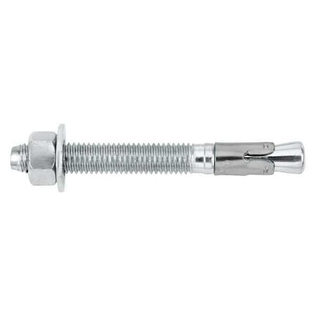 Power-Stud+ SD2 Wedge Anchor, 1/2 Dia., 5-1/2 L, Steel Zinc Plated, 50 PK