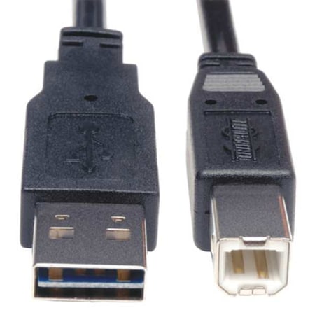 Reversible USB Cable,Black,10 Ft.