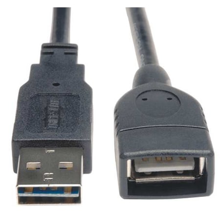 Reversible USB Extension Cable,Blck,6 Ft