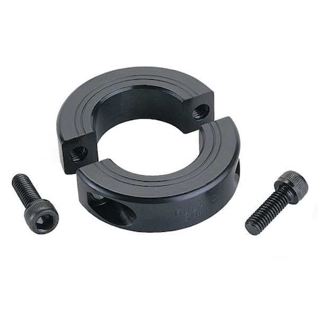 Shaft Collar,Clamp,2Pc,3/8 In,Steel