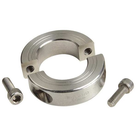 Shaft Collar,Clamp,2Pc,1-1/2 In,316 SS