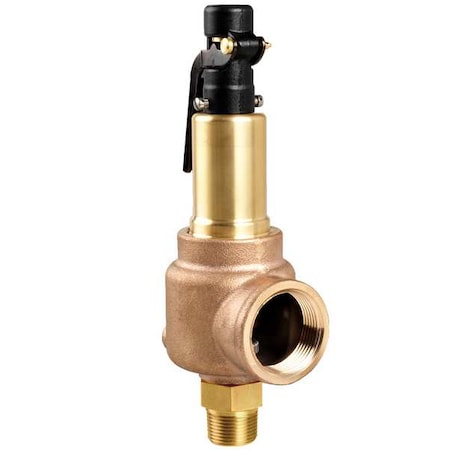Safety Relief Valve,1-1/4x1-1/2,225 Psi