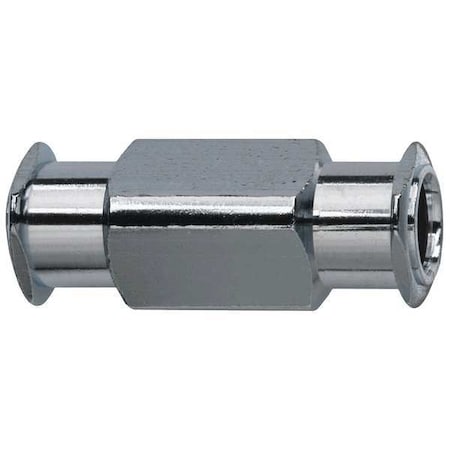 Luer Lock Adapter, Plated Brass Silver