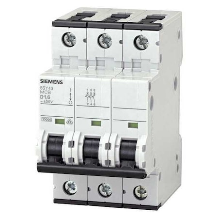 IEC Supplementary Protector, 0.3 A, 400V AC, 3 Pole, DIN Rail Mounting Style, 5SY4 Series