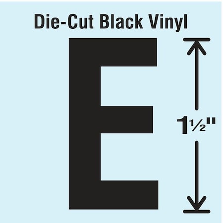 Die Cut Letter Label, E, 10 Cards,PK10