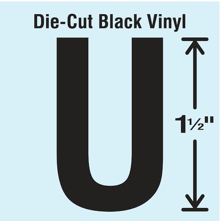 Die Cut Letter Label, U, 10 Cards,PK10