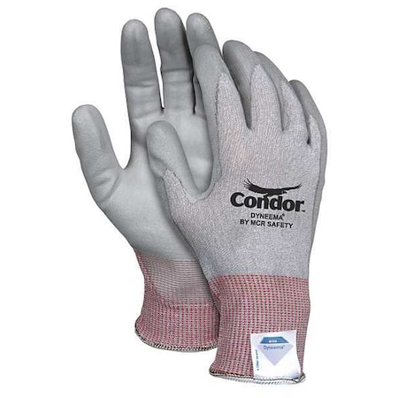 Cut Resistant Coated Gloves, 2 Cut Level, Polyurethane, M, 1 PR