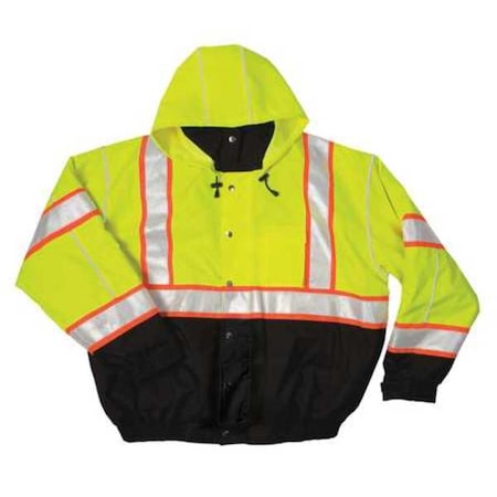 XL Hi -Vis Bomber Jacket, Lime